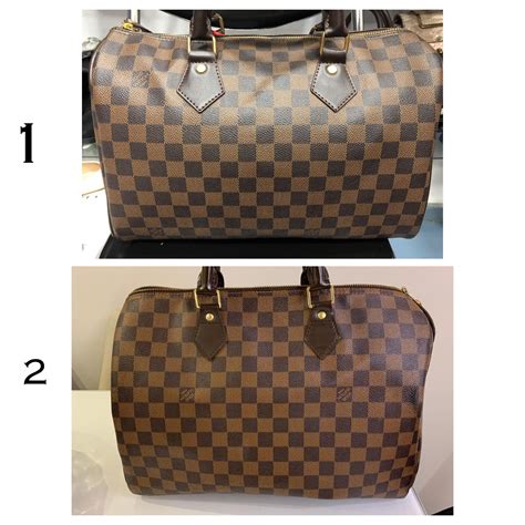 louis vuitton damier speedy real vs fake|louis vuitton speedy purse.